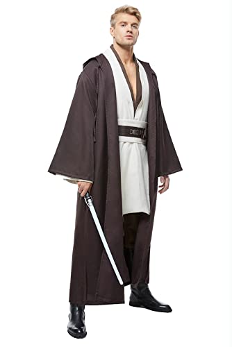 Men's Tunic Cosplay Costume Adults Outfits Halloween Robe Hooded Uniform X-Large