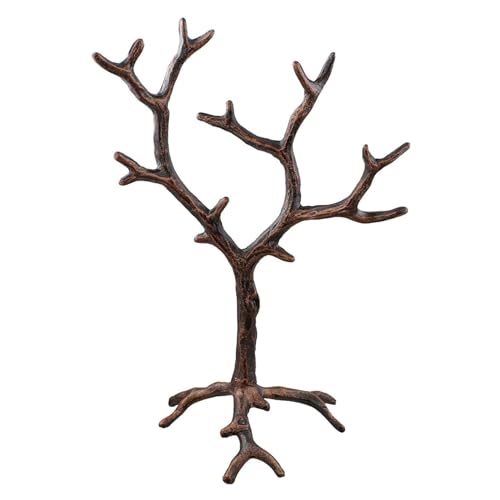 Solid Metal Jewelry Tree Display Stand / Decor Piece - Rustic Copper Finish