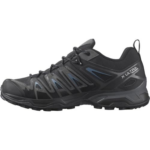 Salomon Men's X ULTRA PIONEER CLIMASALOMON WATERPROOF Hiking Shoes for Men, Black / Magnet / Bluesteel, 12