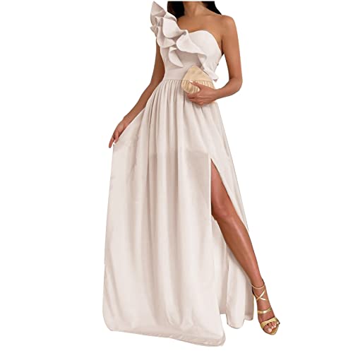 Disney Prime Deals Bodycon Dresses for Women 2024 Sexy wrap Office Party Pencil Dresses Sleeveless Halter Neck Dress Slimming Maxi Dress,White Dresses