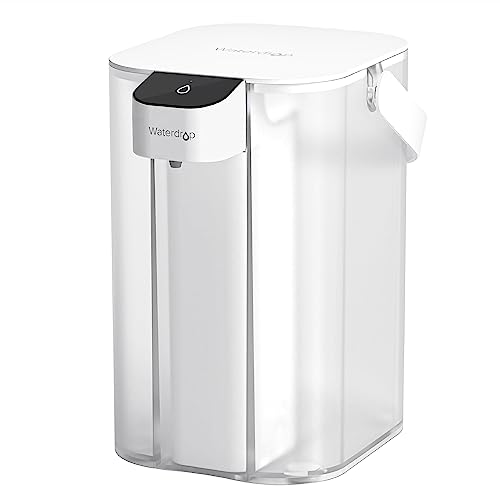 Waterdrop Electric Water Filter Pitcher, Dispenser, 200-Gallon, 5X Times Long-Life Countertop Water Filter System, NSF/ANSI 401&53&42, Reduce Chlorine, Lead, PFAS, 15-Cup, White, with 1 Filter