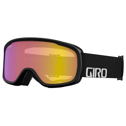 Giro Cruz Ski Goggles - Snowboard Goggles for Men, Women & Youth - Anti-Fog - OTG - Black Wordmark Strap with Yellow Boost Lens