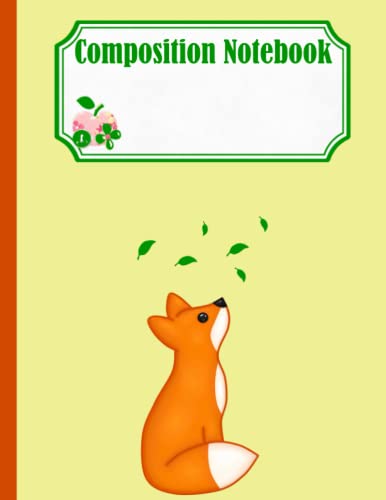 composition notebook:: Cute Kawaii Fox for For kids Girls and Boys, College Ruled Lined Paper ,Large Print Composition book 8.5' X 11', 100 pages Gifts For Fox Lovers