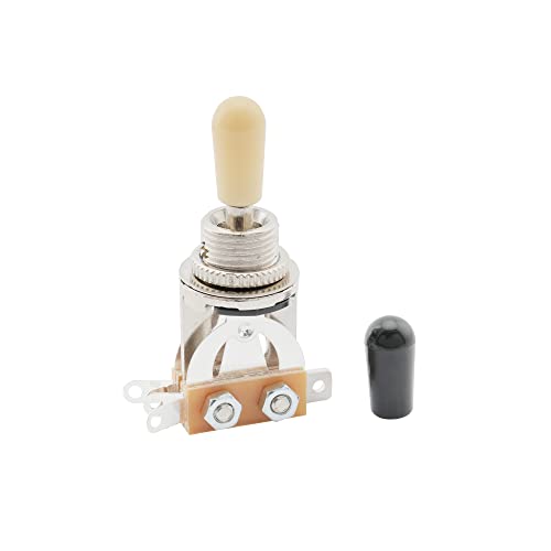 Musiclily Metric 3 Way Short Straight Guitar Toggle Switch Pickup Selector for Epiphone LP Les Paul Electric Guitar, Cream Tip