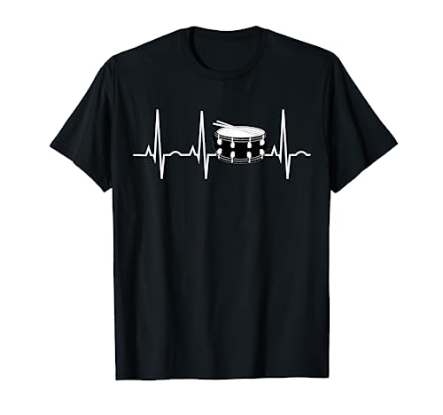 Snare Drum Heartbeat Shirt - Best Drummer Gift Tee