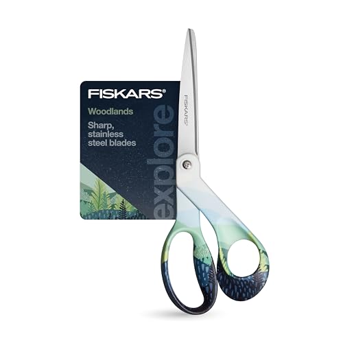 Fiskars Explore Collection Scissors, Woodlands (8 in.)