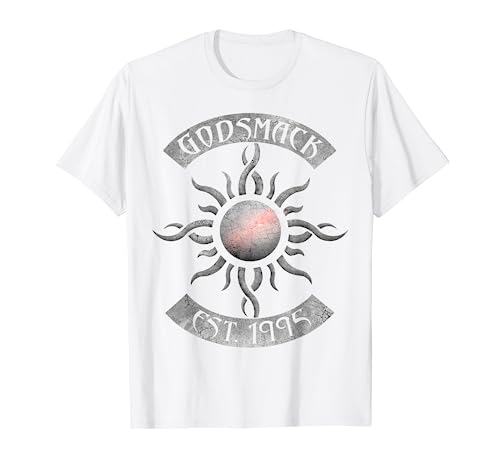 Godsmack – Legends Sun Rocker On White T-Shirt