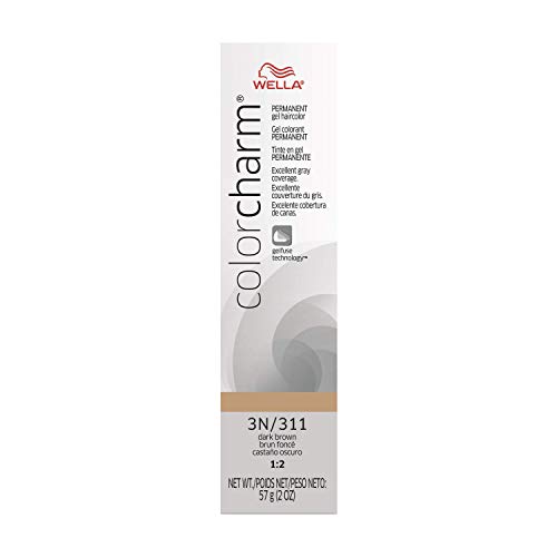 WELLA Color Charm Permanent Gel, Hair Color for Gray Coverage, 3N Dark Brown