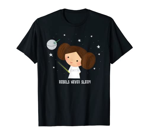 Star Wars Kawaii Princess Leia Rebels Never Sleep T-Shirt