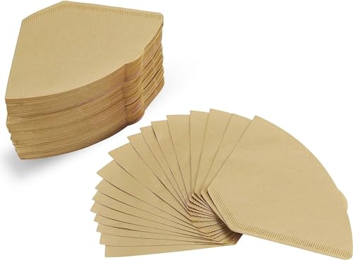 4 Cone Coffee Filters (Natural Unbleached, 100)