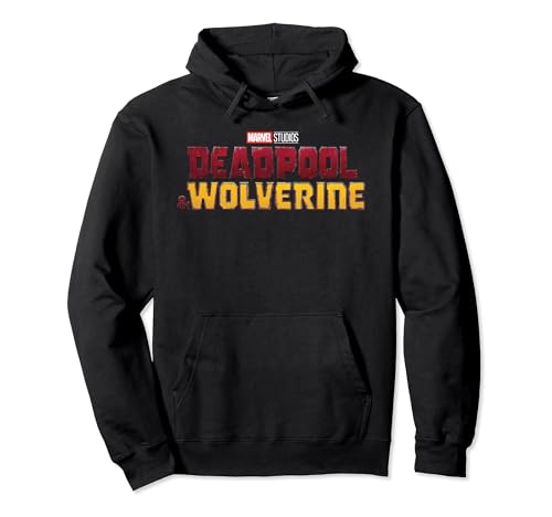 Marvel Deadpool & Wolverine Split Color Title Movie Poster Pullover Hoodie
