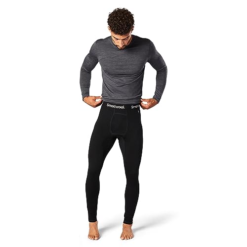 Smartwool Men's Classic All-Season Merino Wool Base Layer Bottom (Slim Fit) Black