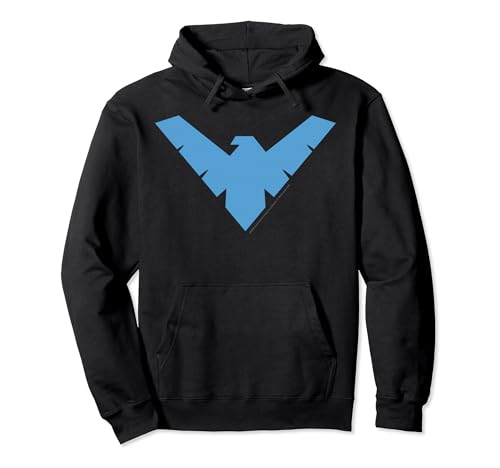 DC Comics Nightwing Classic Superhero Blue Logo Pullover Hoodie