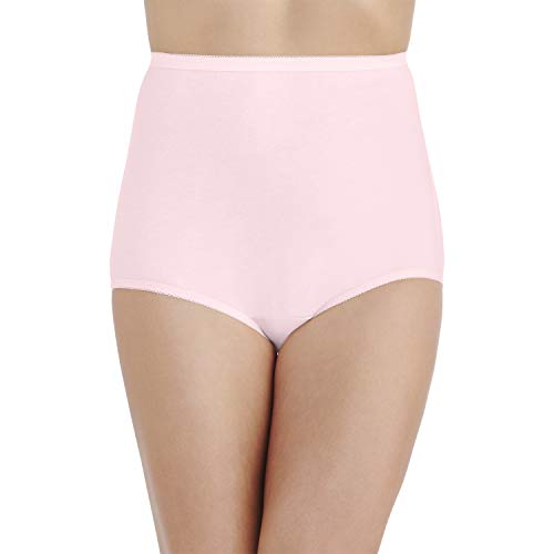 Vanity Fair Women's Underwear Perfectly Yours Traditional Brief Panties, Cotton-Ballet Pink, 8