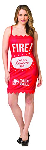 Taco Bell Sauce Packet Dress Fire Costume, Size M-L Red