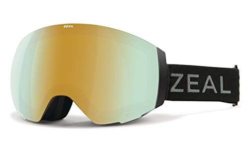 Zeal Optics Portal Asian Fit - Frameless Ski & Snowboard Goggles For Men & Women – Dark Night w/Optimum Alchemy Mirror Lens
