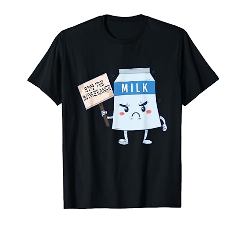 Stop The Intolerance Milk Carton Lactose intolerant Vegan T-Shirt