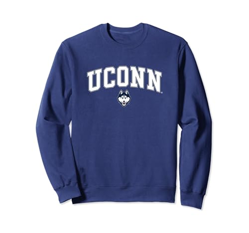 Connecticut Huskies Arch Over Navy Officially Licensed Sweatshirt