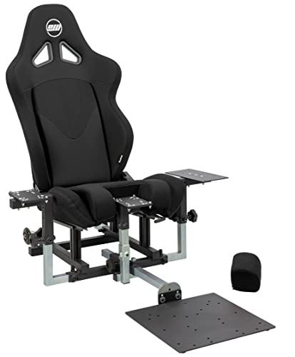 SimFab Modular Flight Simulator Cockpit For Combat Simulation. DCS Edition. Compatible With Thrustmaster Warthog, WinWing, VirPil, VKB And Alike Controls. Upgradable To General Aviation, Space Sim Or Sim Racing. (black seat)