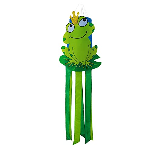 THQZLH 40-Inch Frog Windsock - Fun Summer Decoration for Outdoor Living Spaces