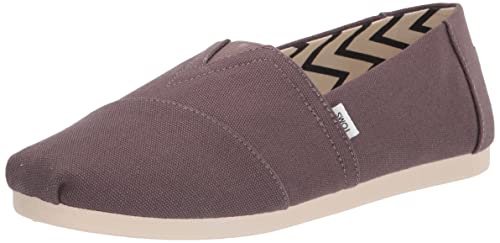 TOMS Men's Alpargata Loafer Flat, Ash Grey Recycled Cotton Canvas, 11.5