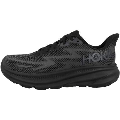 Hoka Men's Clifton 9 Sneaker, Black/Black, 11