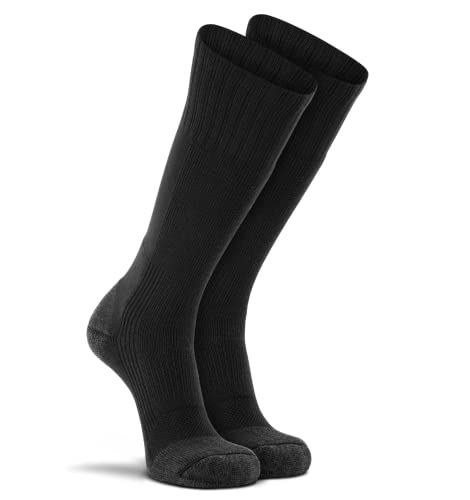 FoxRiver Men's Standard Wick Dry Maximum Medium-Weight Military Mid-Calf Socks, Black, Large