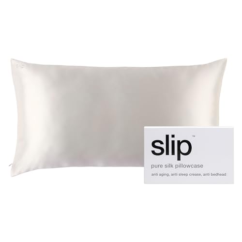 Slip Silk King Pillowcase, White (20' x 36') - 100% Pure 22 Momme Mulberry Silk Pillowcase - Anti-Aging, Anti-BedHead, Anti-Sleep Crease