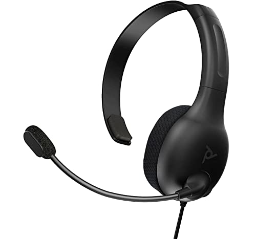 PDP LVL30 Wired Headset with Single-Sided One Ear Headphone for PC, Xbox - Mac, Tablet Compatible - Noise-Cancelling Mic - Lightweight, Cool Comfort, Great for Gaming , School and Remote Work - Black