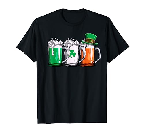 Irish Beer Ireland Flag St Patricks Day Men Women Leprechaun T-Shirt