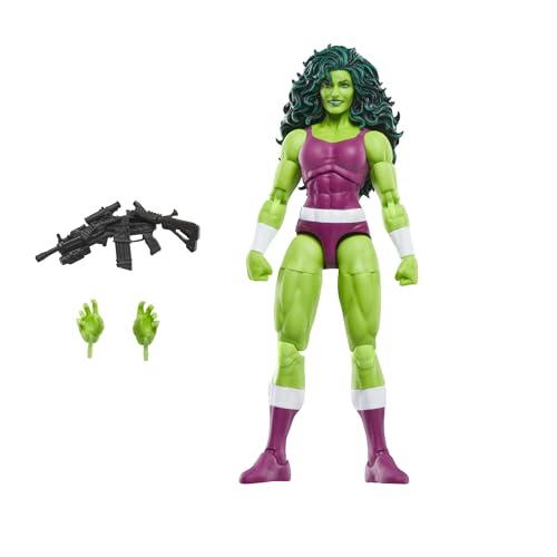 Marvel Legends Series She-Hulk, Iron Man Comics Collectible 6-Inch Action Figure, Retro-Inspired Blister Card