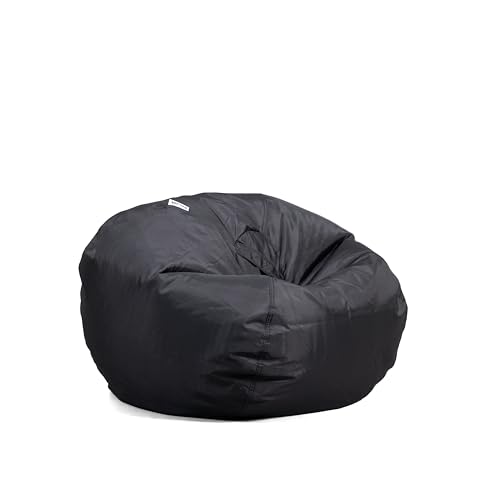 Big Joe Classic Bean Bag Chair, Black Smartmax, Durable Polyester Nylon Blend, 2 feet Round