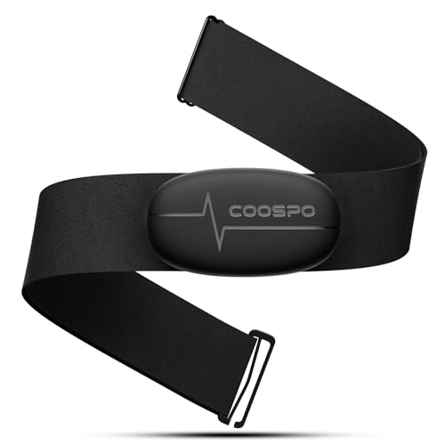 COOSPO Heart Rate Monitor Chest Strap H6M, Bluetooth ANT+ Heart Rate Monitor Chest Sensor with 400H Battery, HRM Works with Strava/Wahoo Fitness/Polar Beat/Peloton/Zwift/DDP Yoga App