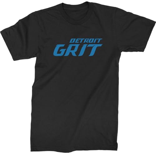 Expression Tees Mens Grit Detroit Football T-Shirt X-Large Black