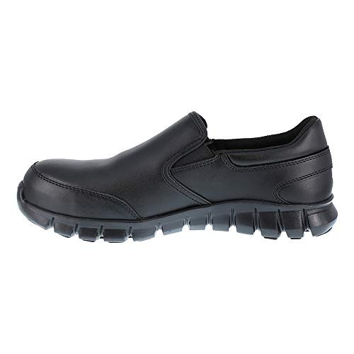 Reebok Work Mens Sublite Cushion Work Safety Toe Athletic Slip-On, Black , 12 Wide