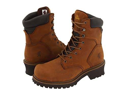 Chippewa Men's Steel Toe Lacer Work Boots Brown 9.5 M