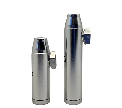 TORNADO´S Powder Dispenser for 1 and 2 Grams in Polished Aluminum. Discreet and Hygienic
