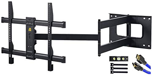 FORGING MOUNT Long Arm TV Mount Full Motion Wall Mount TV Bracket with 43 inch Extension Articulating Arm TV Wall Mount, Fits 42 to 80 Inch Flat/Curve TVs Holds up to 100 lbs,VESA 600x400mm Compatible