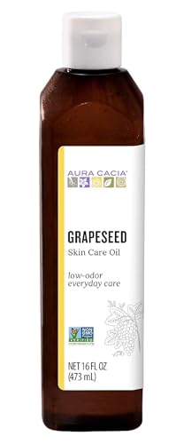 Aura Cacia - Pure Grapeseed Oil | Non-GMO Project Verified | 16 fl. oz.