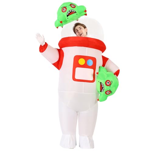 GOOSH Creations Halloween Inflatable Costume Full Body Astronauts and Aliens Inflatable Costume with two aliens costume suitable for Halloween, Costume parties, Carnival, Cosplay, etc.