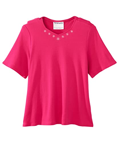 Women’s Open-Back Adaptive Diamond T-Shirt - Extreme Pink MED