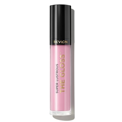 Revlon Lip Gloss, Super Lustrous The Gloss, Non-Sticky, High Shine Finish, 207 Pink Sky, 0.13 Oz