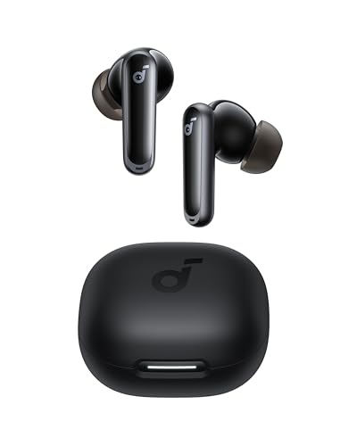 Soundcore P40i by Anker, Noise Cancelling Wireless Earbuds, Adaptive Noise Cancelling to Environments, Heavy Bass, 60H Playtime, 2-in-1 Case and Phone Stand, IPX5, Wireless Charging, Bluetooth 5.3