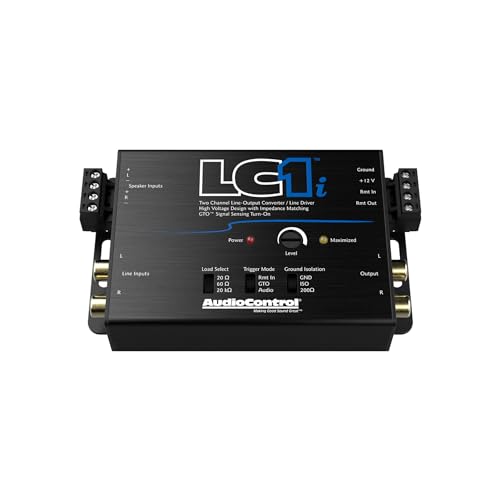AudioControl LC1i Active 2-Channel Line Driver/Line Output Converter & 8-Gauge Stinger Amp Kit Bundle. Provides Input Signal to Add Amplifier to Factory Car Radio. Impedance Matching, Distortion Free