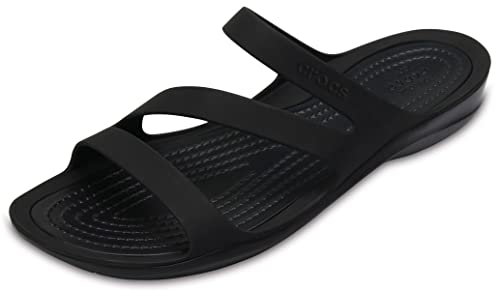 Crocs Women's Swiftwater Sandals, Black/Black, 10