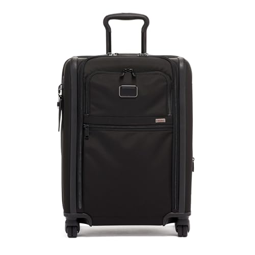 TUMI - Alpha Continental Dual Access 4-Wheeled Carry-On Luggage - Rolling Suitcase for Men and Women with 4 Spinner Wheels - Black