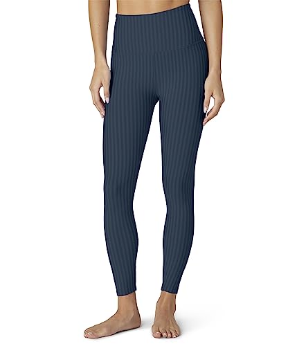 Beyond Yoga Caught in The Midi High Waisted Leggings - Polyester-Elastane Blend Construction - Pull-on Style Nocturnal Navy XL (US Women's 14-16) 24