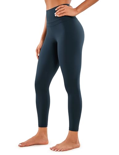 CRZ YOGA Womens Naked Feeling Workout 7/8 Yoga Leggings - 25 Inches High Waist Tight Pants True Navy Small