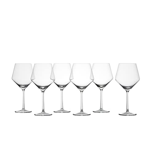 Zwiesel Glas Tritan Stemware Pure German Crystal Glassware Collection, 6 Count (Pack of 1), Burgundy Red Wine Glass