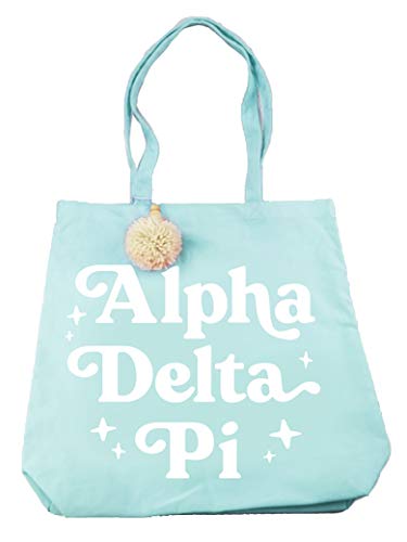 Sorority Shop Alpha Delta Pi Retro Pom Pom Tote Bag